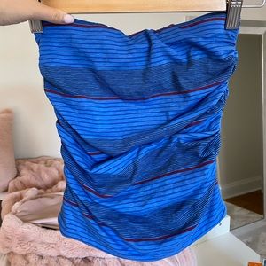 SUNDRY RED AND BLUE TUBE TOP